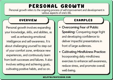 personal growth examples