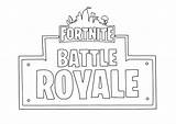 Fortnite Logo Coloring Battle Royale Pages Color Print Kids Game Incredible Children sketch template