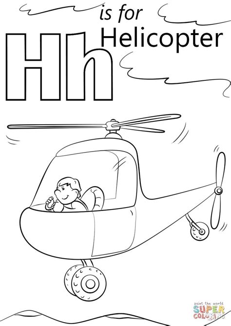 letter  coloring pages letter    helicopters coloring page