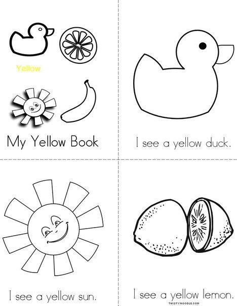yellow book mini book preschool color activities alphabet