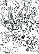 Coloring Pages Adults Mushroom Trippy Getcolorings sketch template