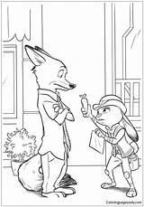 Zootopia Pages Coloring Color Printable sketch template