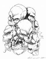 Skull Tattoo Skulls Tattoos Designs Evil Drawing Joker Sketch Drawings Tattoomagz Draw Pile Sketches Gorgeous Extraordinary Cliparts Getdrawings Deviantart Lots sketch template