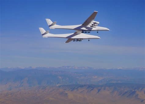 the giant air launch mothership roc makes its second flight the