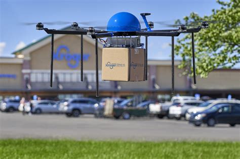 kroger pilot  test drone delivery supermarket perimeter