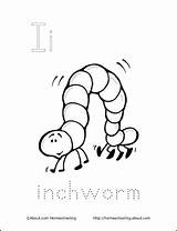 Letter Coloring Pages Inchworm Printable Preschool Letters Activities Ii Crafts Itchy Book Alphabet Worksheets Learning Phonics Sheets Printables Kids Zoo sketch template