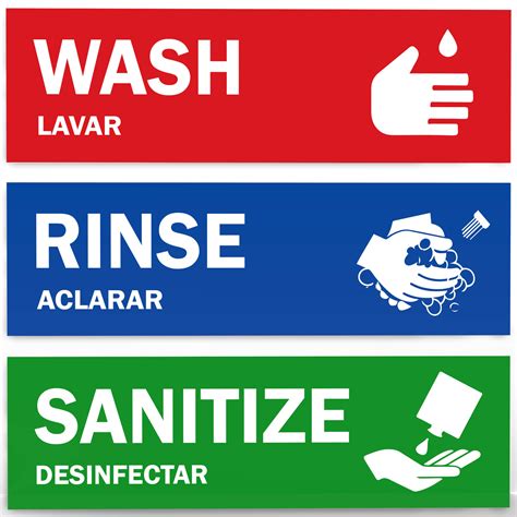wash rinse sanitize sink labels ideal   compartment sink