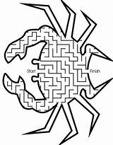 Crab Mazes Doolhof Labyrinthe Laberinto Hermit Puzzles Printactivities Atencion Bezoeken Seguimiento Dieren sketch template