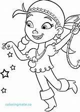 Coloring Pages Pirate Girl Jake Pirates Neverland Izzy Getcolorings Use Dust Pixie Tinker Given Bell Her Clipart Color Printable Print sketch template