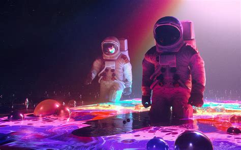 neon astronauts wallpapers hd wallpapers id