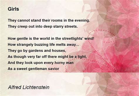 girls girls poem  alfred lichtenstein