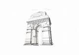 India Gate Sketch Paintingvalley Sketches Pencil sketch template