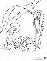 Coloring Pages Christmas Eve Color Nativity Bethlehem Journey Print Crib Hellokids Online sketch template