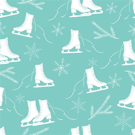ice skate pattern clipart