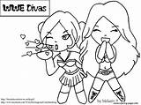 Coloring Pages Brie Bella Wwe Template Divas sketch template