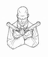 Hitman Absolution sketch template