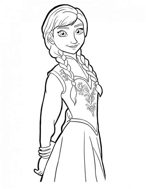 frozen anna coloring pages coloring pages