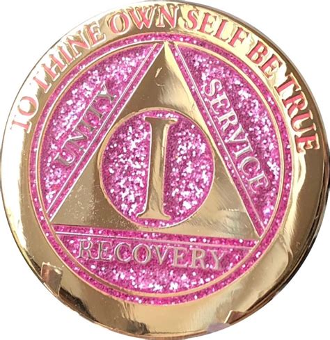 1 10 And 30 Year Aa Medallion Elegant Glitter Pink Gold