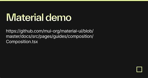 material demo codesandbox