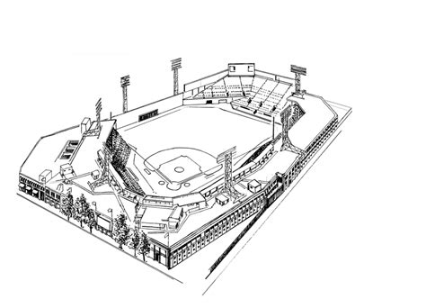 baseball field coloring pages  print