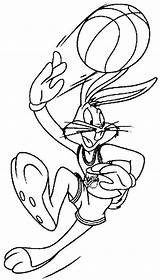 Bunny Bugs Coloring Pages Jam Space Sheets Looney Printable Tunes Basketball Cartoon Visit Save Choose Board Kids sketch template