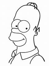 Coloring Pages Cartoon Homer Simpson Kids Printable sketch template