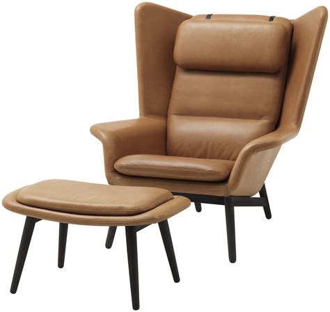 contemporary armchair hamilton boconcept wooden fabric leather