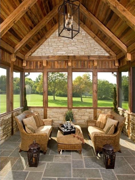 log cabin porch design pictures remodel decor  ideas page  outdoor living pinterest