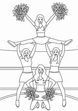 Cheerleader Cheerleading Supercoloring sketch template