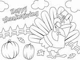 Coloring Pages November Thanksgiving Happy Kids sketch template