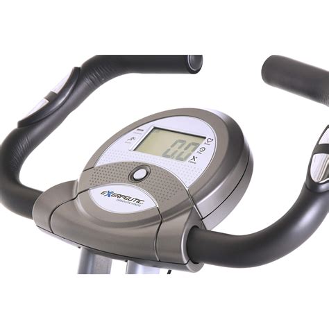 exerpeutic folding magnetic upright exercise bike  pulse buy