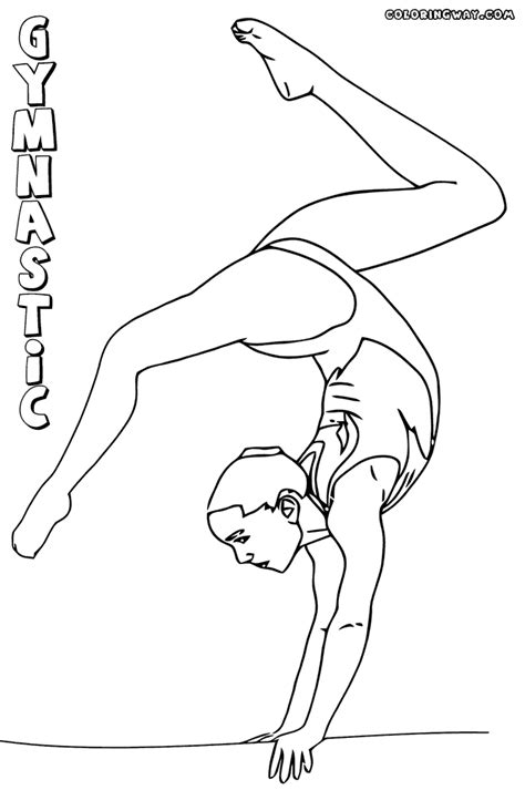 gymnastic coloring pages coloring pages    print