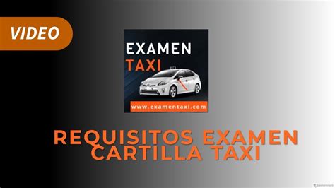 requisitos examen cartilla taxi youtube