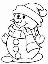Coloring Winter Pages Snowman Kids Printable sketch template