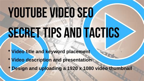 youtube video seo secret tips  tactics  youtube video seo