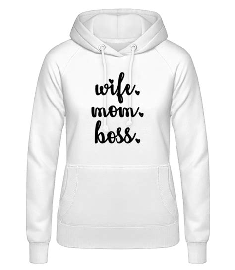 wife mom boss · frauen hoodie shirtinator