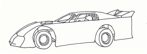 late model dirt track cars coloring page sketch coloring page
