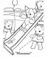 Zabaw Bears Kolorowanki Plac Kolorowanka Placu Druku Misiami Misie Zabawa sketch template