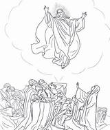Jesus Coloring Heaven Pages Ascends Tomb Ascension Empty Printable Clipart Color Supercoloring Bible Kids Ascended Ascending Coming Second Sheets Drawing sketch template