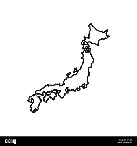 symbol japan karte umriss stil stock vektorgrafik alamy