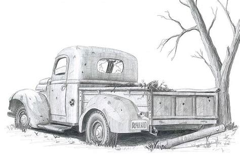 pencil drawing  trucks realistic car drawing ford  time lapse