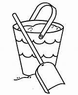 Sand Coloring Pages Color Getcolorings Shovel Bucket sketch template