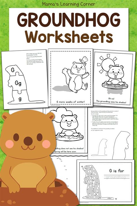 groundhog day worksheets mamas learning corner