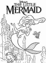 Mermaid Coloring Pages Little Disney Princess Classic Printable Print Story Colour Color Everfreecoloring Frozen Activities Fun Castle Sheet Prince Kids sketch template