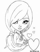 Coloring Pages Girly Girl Cute Pretty Beautiful Getdrawings sketch template