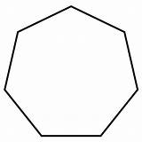 Heptagon Shapes Shape Sides Angles Polygon Which Save sketch template