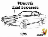 Coloring Pages Car Barracuda Plymouth Muscle Cars Rod Hot Dodge Printable Print Clipart Charger Printables Macho Drawing 1970 American Old sketch template