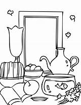 Haft Seen Coloring Nowruz Persian Iran Painting Year Choose Board sketch template