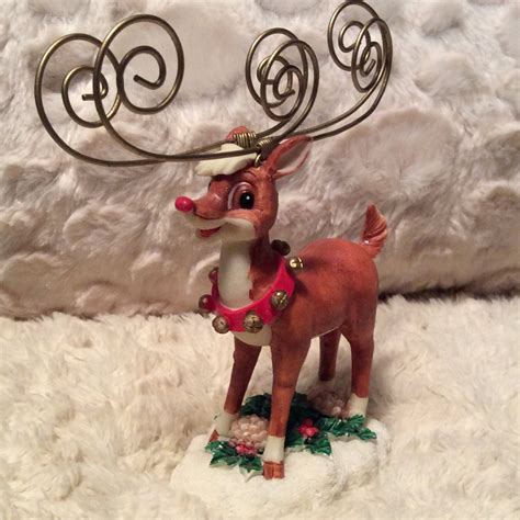 vintage rudolph  red nosed reindeer figurine  rudolph