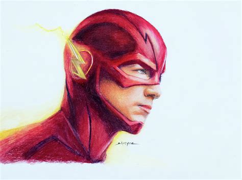 The Flash Barry Allen Drawing By Shreyas Pailkar